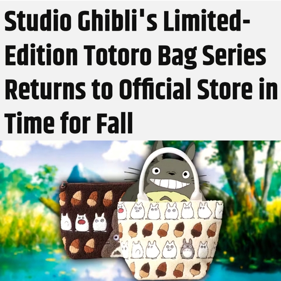 Studio Ghibli Limited-Edition Embroidery Lunch Tote (W/ Totoro Plush!) - Picture 1 of 4